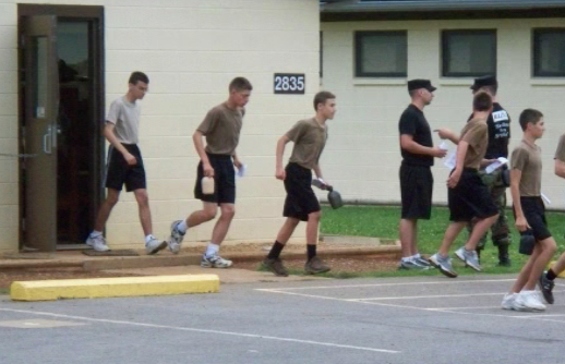 This was one of the many times when we had to rush out of the barracks to go from one place to another.