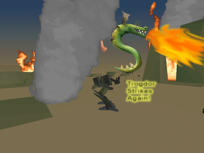 Trogdor strikes again! (the glow on the text is suppose to be flames(barely!))